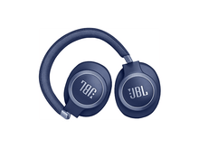 Charger l&#39;image dans la galerie, Casque JBL bleu marine sur fond blanc. Logo JBL.
