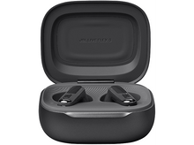 Charger l'image dans la galerie, Écouteurs JBL noirs dans un étui de chargement. L'étui est ouvert, révélant les écouteurs à l'intérieur.
