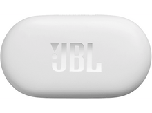 Charger l'image dans la galerie, Étui de chargement JBL blanc avec le logo JBL au centre. L'étui est de forme ovale.

