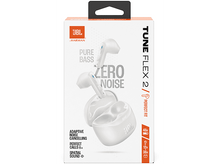 Charger l'image dans la galerie, Une boîte d'écouteurs JBL blanche avec du texte et une image du produit.
