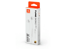 Charger l&#39;image dans la galerie, Boîte d&#39;écouteurs JBL Tune 305C USB-C, écouteurs blancs et informations sur le produit.
