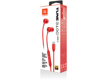 Charger l&#39;image dans la galerie, JBL Oreillettes TUNE 310C  IN-EAR WIRED USB-C RED
