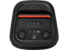 Charger l&#39;image dans la galerie, Haut-parleur audio noir. Panneau supérieur avec boutons et poignée.
