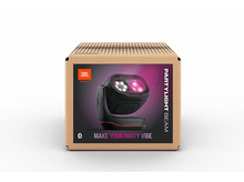 Charger l&#39;image dans la galerie, Boîte JBL Party Light Beam, lumière noire avec lumières colorées.
