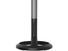 Charger l&#39;image dans la galerie, Base de lampe noire et grise avec boutons de commande, sur fond blanc.
