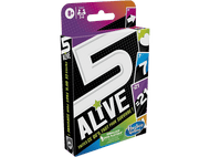 Boîte du jeu de cartes 5 Alive, avec des graphismes et du texte audacieux. La boîte est sur fond noir.