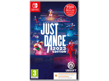 Charger l&#39;image dans la galerie, Couverture du jeu Just Dance 2023 Edition. Plusieurs danseurs et captures d&#39;écran du jeu sont visibles. Logo Ubisoft.
