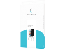 Charger l'image dans la galerie, Une boîte de coque de téléphone avec un graphique de coque de téléphone noire. La marque est 'JUST IN CASE'.
