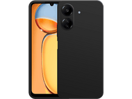 Téléphone noir avec bosse caméra à l'arrière et affichage écran.