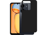 Téléphone noir et coque noire, avec configuration de caméra à l'arrière.