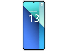 Charger l'image dans la galerie, Un téléphone Redmi Note 13 blanc avec écran dégradé bleu et logo.
