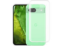 Charger l'image dans la galerie, Une coque de téléphone vert menthe et une housse de protection transparente, à côté d'un téléphone blanc.
