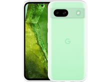 Charger l'image dans la galerie, Téléphone Google Pixel 7a vert dans un étui blanc. Le téléphone est sur le côté.
