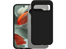 Charger l'image dans la galerie, Smartphone avec étui. Le téléphone est argenté, l'étui est noir.
