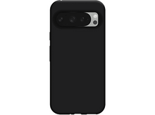 Charger l'image dans la galerie, Coque de téléphone noire avec une découpe pour l'appareil photo. La coque recouvre le téléphone et a une surface lisse.
