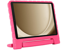 Charger l&#39;image dans la galerie, Une tablette rose dans un étui de protection rose est montrée, avec un écran affichant un arrière-plan.
