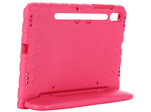 Charger l&#39;image dans la galerie, Étui de tablette rose avec support. Fond blanc.
