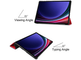 JUST IN CASE TriFold Étui pour Samsung Galaxy Tab S9 / S9 FE - Rouge