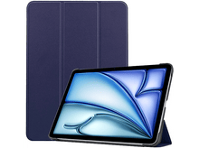 Charger l&#39;image dans la galerie, Tablette, dans une housse bleue. La tablette affiche un motif bleu et blanc.
