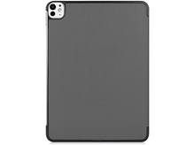 Charger l&#39;image dans la galerie, Étui de tablette gris avec cadre noir. L&#39;étui est sur fond blanc. A une découpe pour la caméra.
