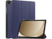 Charger l&#39;image dans la galerie, Un étui de tablette fermé en bleu. Un autre étui de tablette se tient derrière. Fond blanc.
