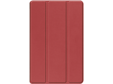 Charger l&#39;image dans la galerie, Un étui de tablette rouge à trois volets, fermé, sur fond noir.
