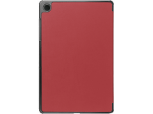 Charger l&#39;image dans la galerie, Un étui de tablette rouge avec un cadre noir et un trou pour la caméra en haut à gauche.
