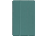 Housse d'iPad verte, pliée avec trois panneaux verticaux.