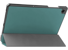 Charger l&#39;image dans la galerie, Un étui de tablette, sarcelle et gris. La tablette est maintenue à un angle.
