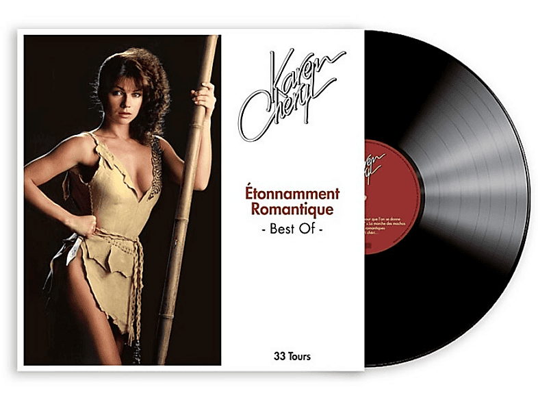 Vinyle avec une pochette blanche représentant une femme.