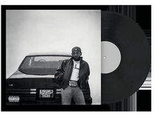 Charger l&#39;image dans la galerie, Pochette d&#39;album avec un homme debout à côté d&#39;une voiture. Un disque vinyle est à droite de la pochette.

