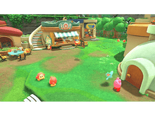 Charger l&#39;image dans la galerie, Scène colorée d&#39;un jeu vidéo avec un restaurant et des personnages comme Kirby.
