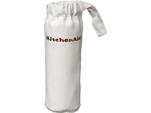 Charger l&#39;image dans la galerie, Porte-bouteille KitchenAid blanc avec logo KitchenAid rouge.
