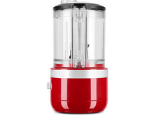 Charger l&#39;image dans la galerie, Robot culinaire rouge et blanc, d&#39;une vue de face, en gros plan.
