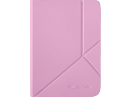 Housse rose pour liseuse avec logo Rakuten Kobo, design géométrique.