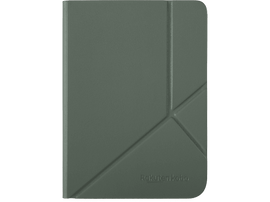 Housse de liseuse verte avec logo Rakuten Kobo et design géométrique.