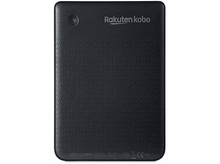 Charger l&#39;image dans la galerie, L&#39;arrière d&#39;un lecteur électronique Rakuten Kobo. Comprend une surface noire texturée avec le nom de la marque.
