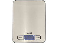 Balance de cuisine numérique argentée avec boutons: Mode, On/Tara.