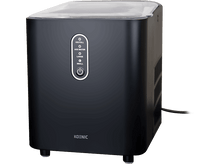 Charger l&#39;image dans la galerie, Machine à glaçons noire avec des boutons indiquant Plein de glace, Ajouter de l&#39;eau, Grand et Petit. C&#39;est un cube.
