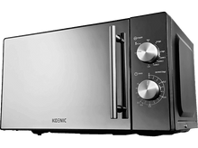 Charger l'image dans la galerie, Four à micro-ondes : Noir et argent, avec panneau de commande sur le côté droit. Logo Koenic.
