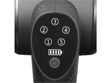 Charger l&#39;image dans la galerie, Gros plan sur le panneau de commande d&#39;un pistolet de massage noir avec des boutons numérotés.
