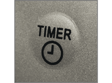 Charger l'image dans la galerie, Gros plan sur un bouton gris avec le mot TIMER et un symbole d'horloge.
