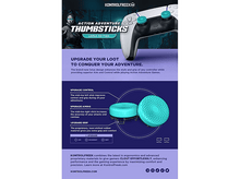 Charger l&#39;image dans la galerie, KONTROLFREEK Sticks Action Lotus Kit - TLBCLR Kit (PS5) Bleu Controller Accessoires
