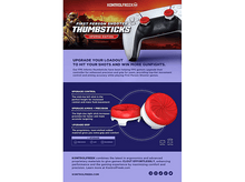 Charger l&#39;image dans la galerie, Une manette de jeu avec des joysticks rouges et un corps blanc et noir.
