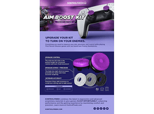 Charger l&#39;image dans la galerie, Une manette avec des joysticks violets et un kit d&#39;amélioration de visée.
