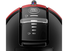 Charger l&#39;image dans la galerie, Une cafetière rouge et noire avec un bouton.
