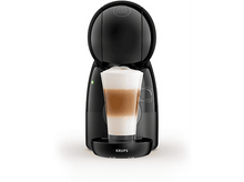 Charger l&#39;image dans la galerie, Machine à café Krups noire faisant un latte avec de la mousse blanche.
