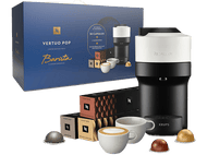 KRUPS Nespresso Vertuo Pop Coconut White + 30 capsules + 2 tasses à cappuccino