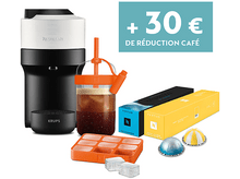 Charger l&#39;image dans la galerie, KRUPS Nespresso Vertuo Pop White Coconut + 20 capsules + Tumbler + Moule à glaçons
