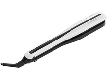 Charger l&#39;image dans la galerie, Lisseur de cheveux blanc et noir. Modèle SteamPod. Cordon noir à gauche.
